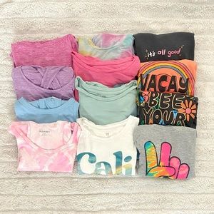 10 girls t-shirts and tank tops (L & XL) from Gap, Old Navy, Pixielane & Target